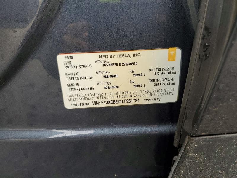 2020 TESLA MODEL X 13
