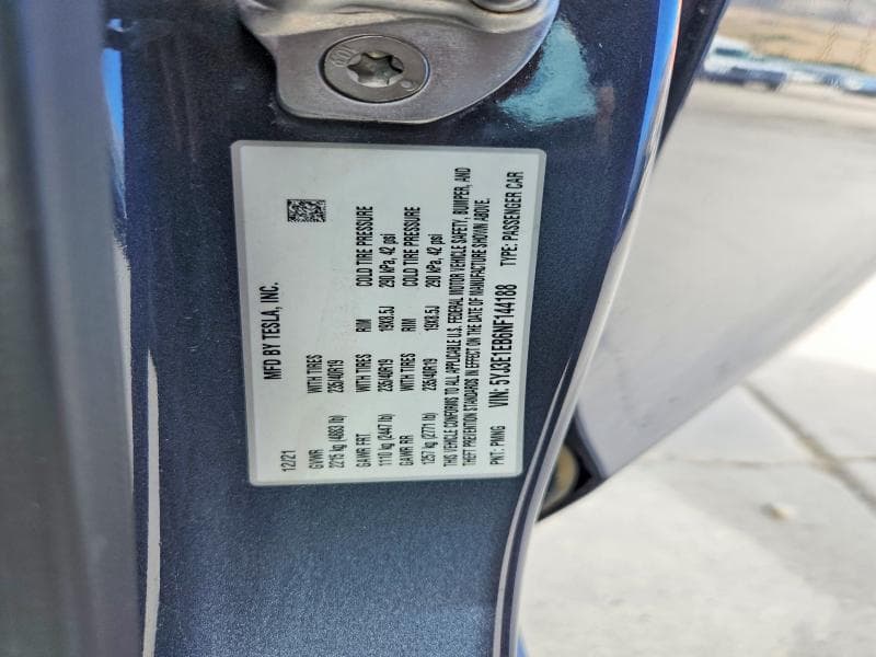 2022 TESLA MODEL 3 12