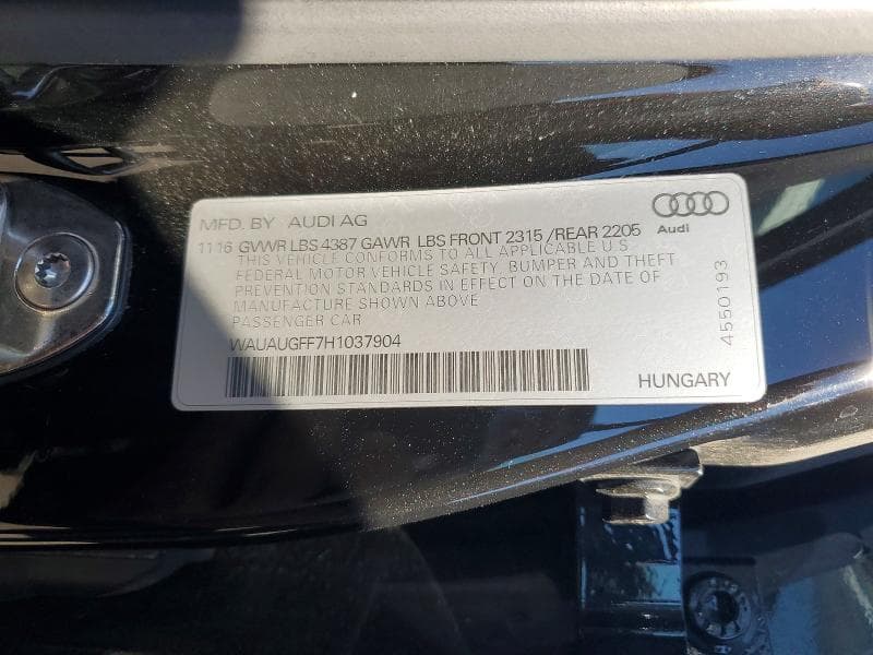 2017 AUDI A3 PREMIUM 12