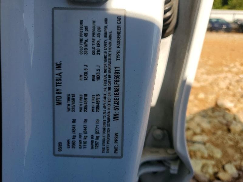 2020 TESLA MODEL 3 13