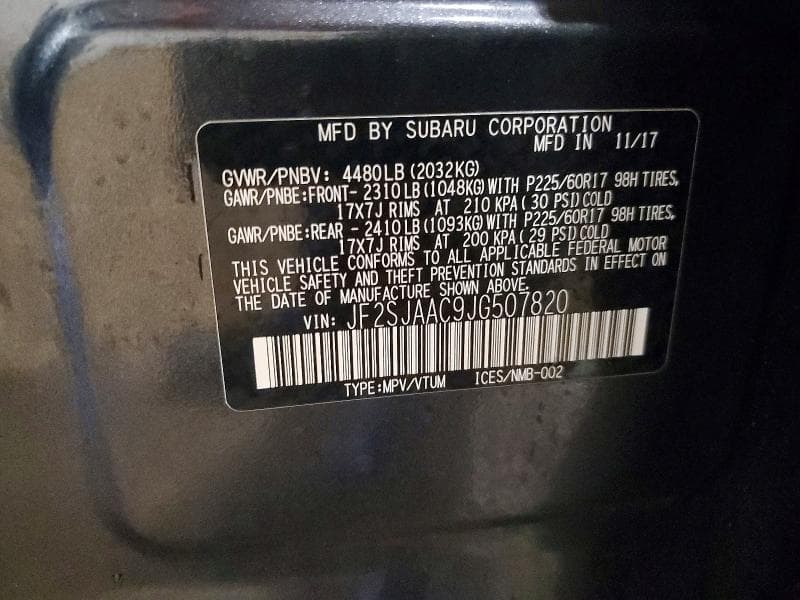 2018 SUBARU FORESTER 2.5I 14