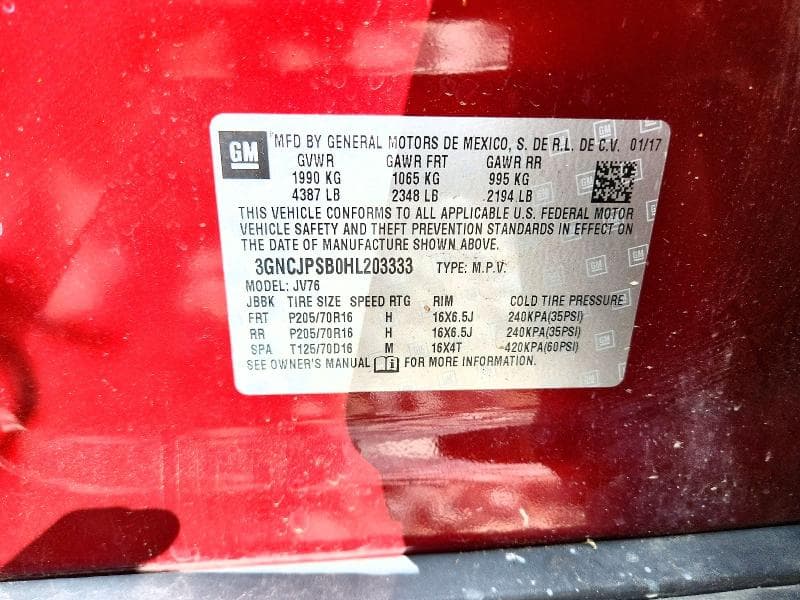 2017 CHEVROLET TRAX 1LT 13