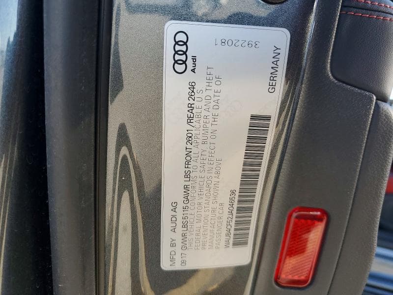 2018 AUDI S5 PREMIUM PLUS 12