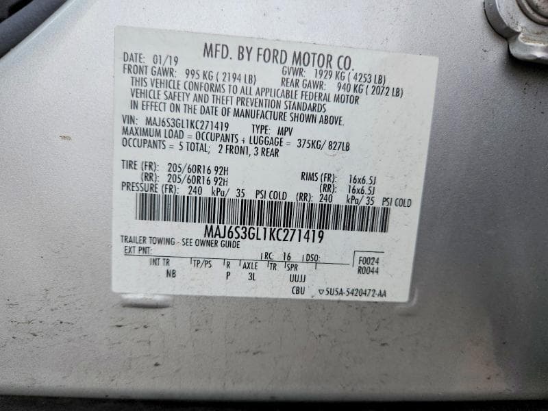 2019 FORD ECOSPORT SE 13