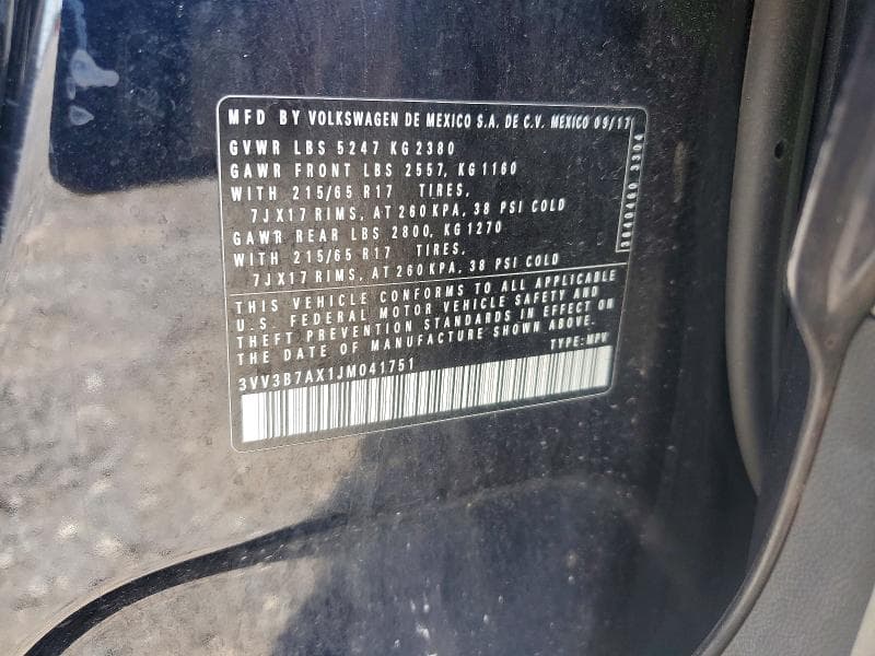 2018 VOLKSWAGEN TIGUAN SE 13