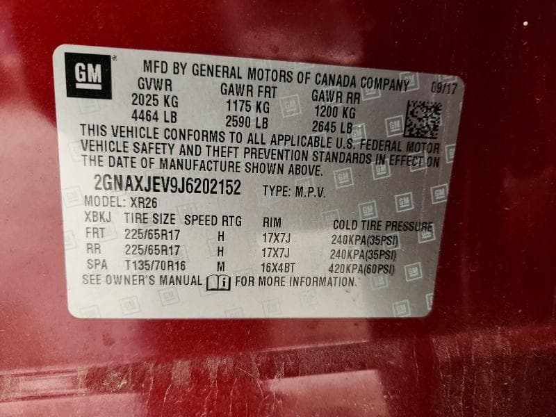2018 CHEVROLET EQUINOX LT 13