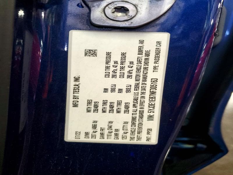 2022 TESLA MODEL 3 12
