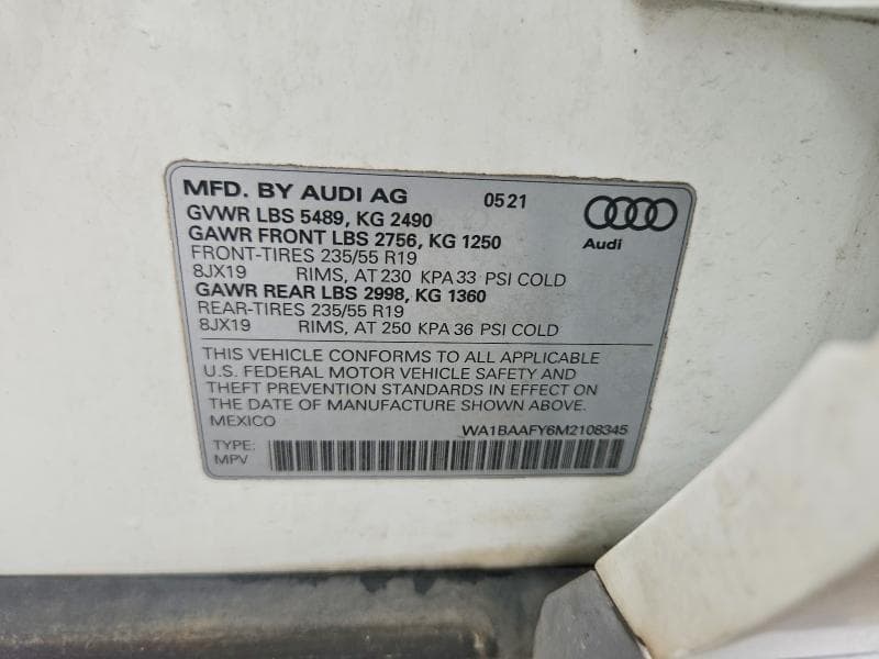 2021 AUDI Q5 PREMIUM PLUS 14