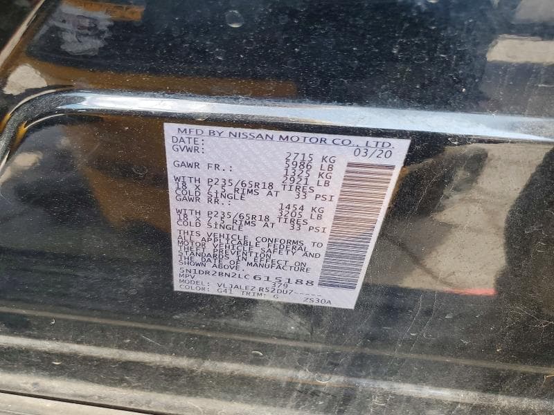 2020 NISSAN PATHFINDER SV 14