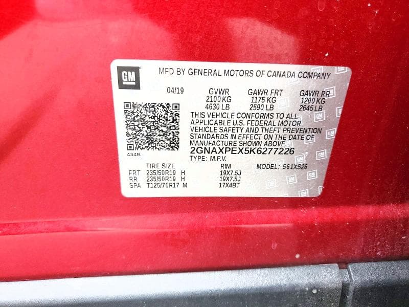 2019 CHEVROLET EQUINOX PREMIER 12