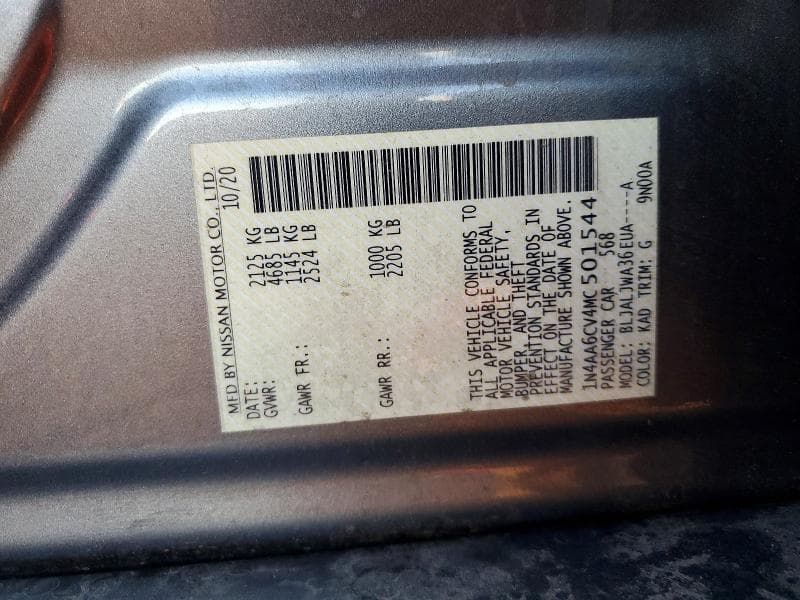 2021 NISSAN MAXIMA SV 12