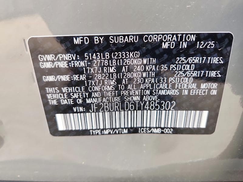 2026 SUBARU OUTBACK WILDERNESS 14
