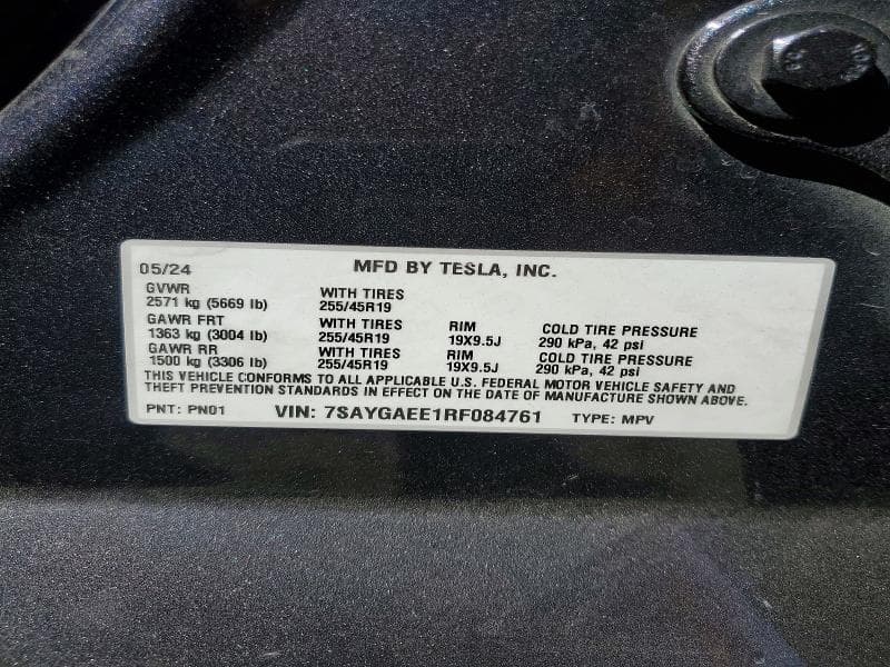 2024 TESLA MODEL Y 12