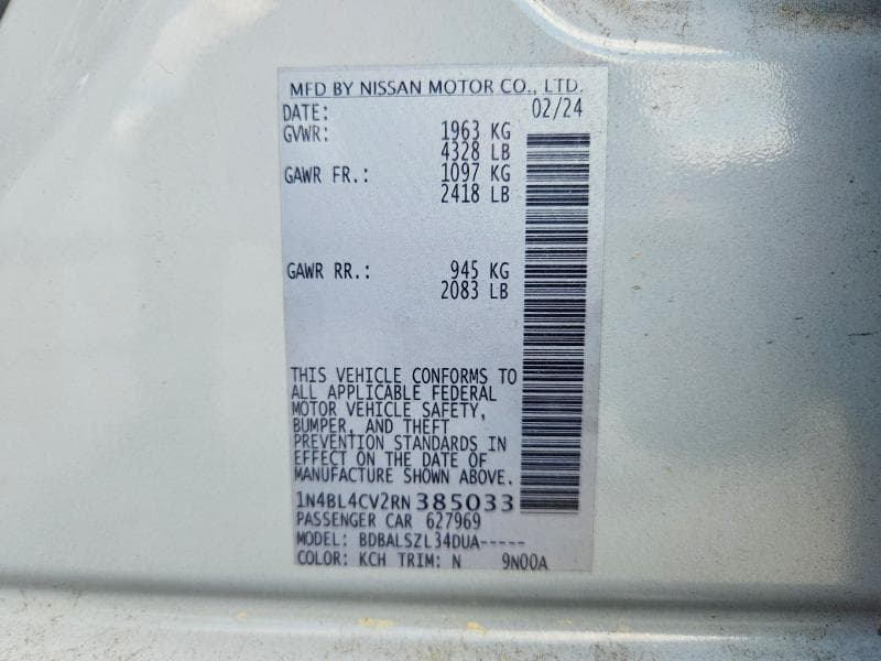2024 NISSAN ALTIMA SR 12
