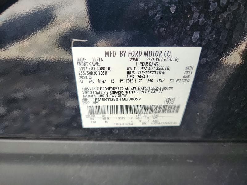 2017 FORD EXPLORER XLT 13