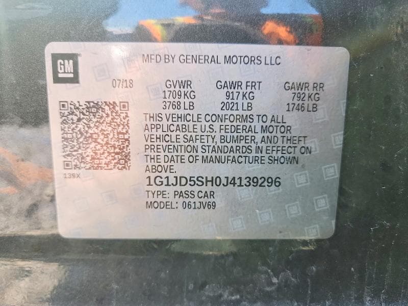 2018 CHEVROLET SONIC LT 12