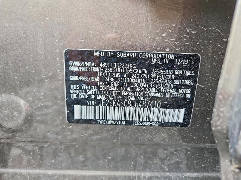 2020 SUBARU FORESTER LIMITED 14