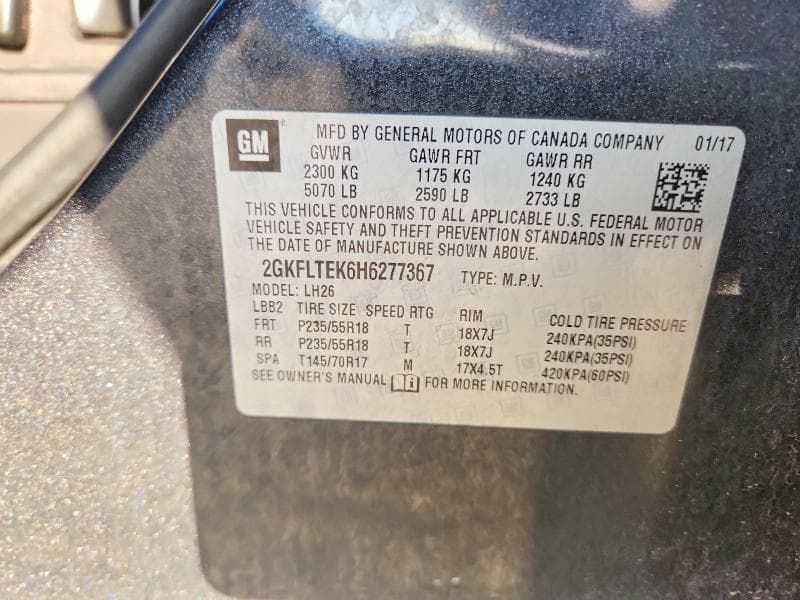 2017 GMC TERRAIN SLE 13