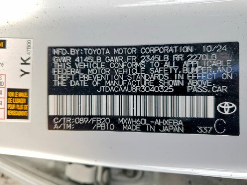 2024 TOYOTA PRIUS LE 12