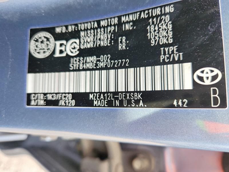 2021 TOYOTA COROLLA SE 12