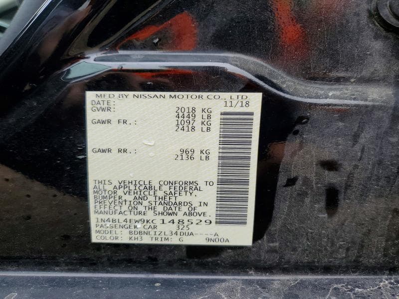 2019 NISSAN ALTIMA SL 12