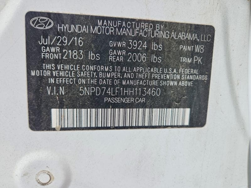 2017 HYUNDAI ELANTRA SE 12