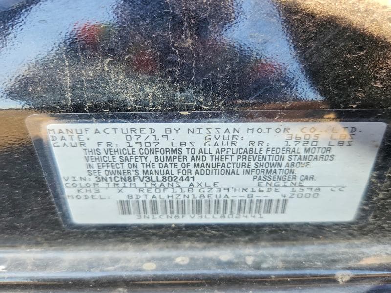 2020 NISSAN VERSA SR 12
