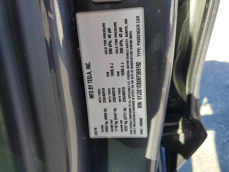 2019 TESLA MODEL 3 12
