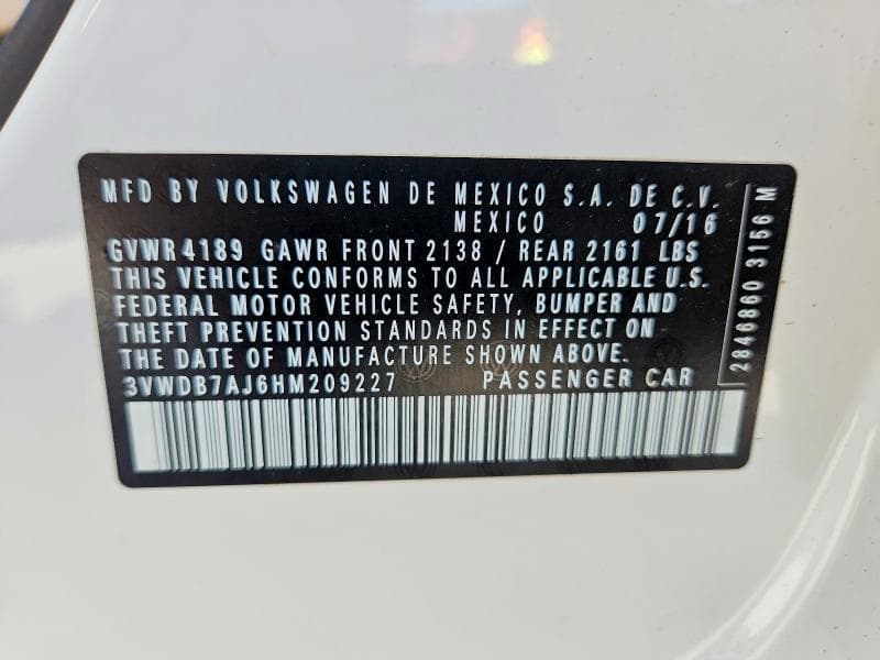 2017 VOLKSWAGEN JETTA SE 12