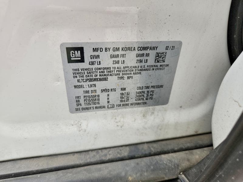 2021 CHEVROLET TRAX 1LT 12