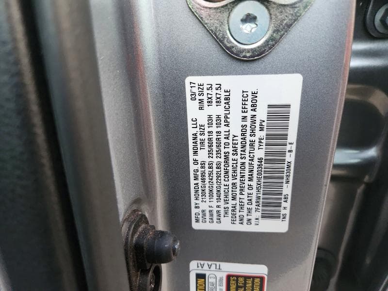 2017 HONDA CR-V EX 13