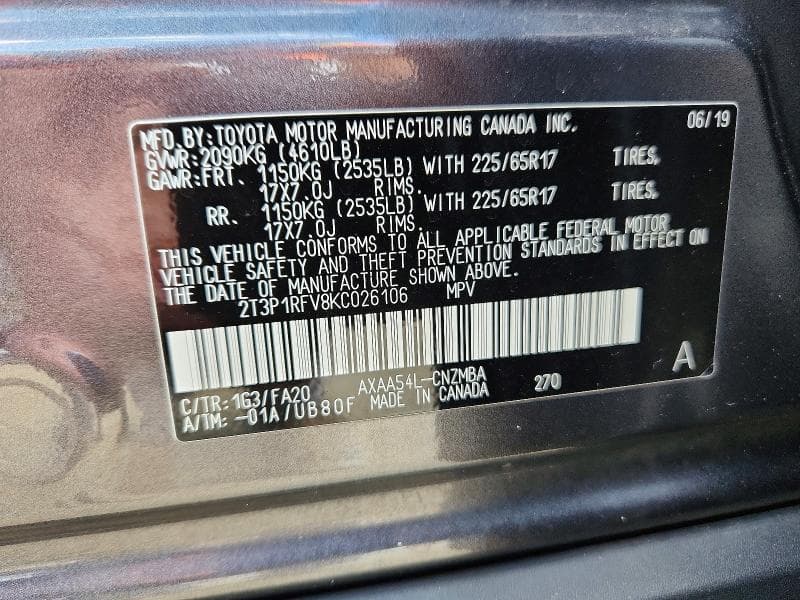 2019 TOYOTA RAV4 XLE 13