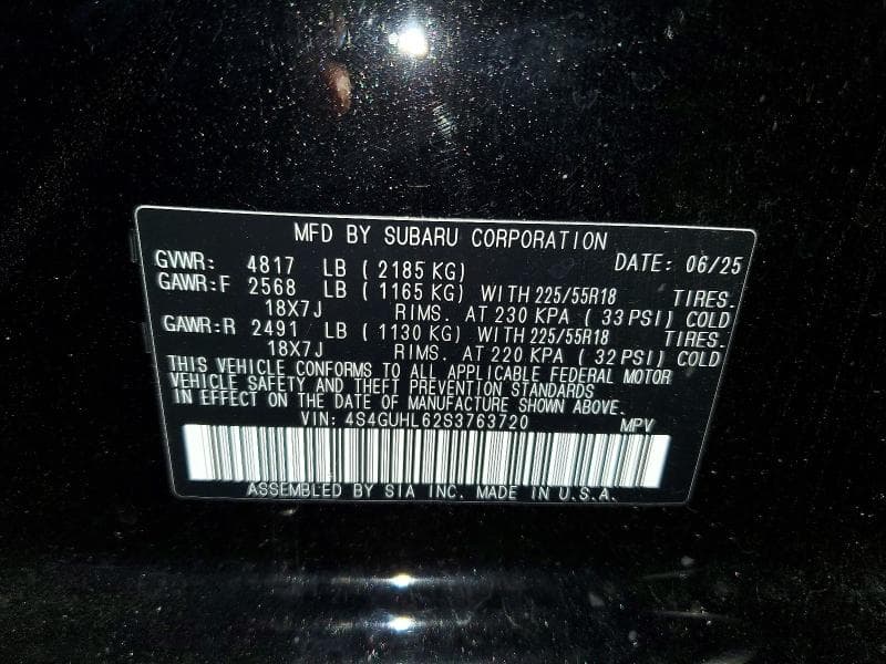 2025 SUBARU CROSSTREK LIMITED 13