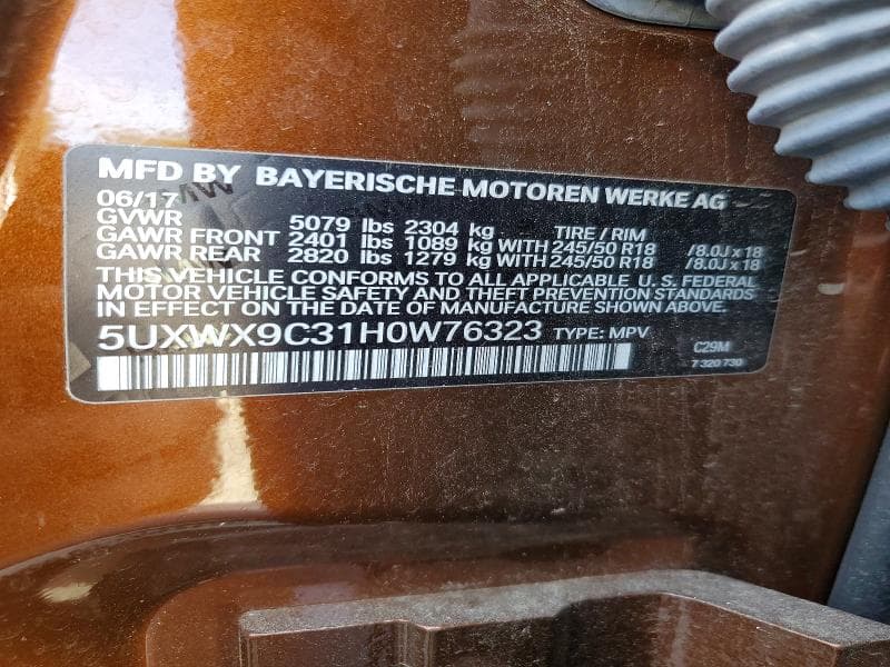 2017 BMW X3 XDRIVE28I 14