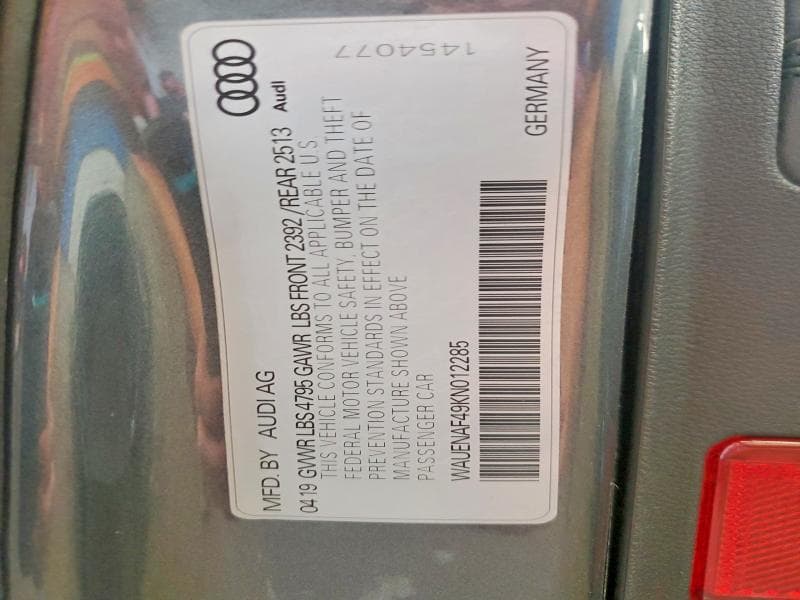 2019 AUDI A4 PREMIUM PLUS 12
