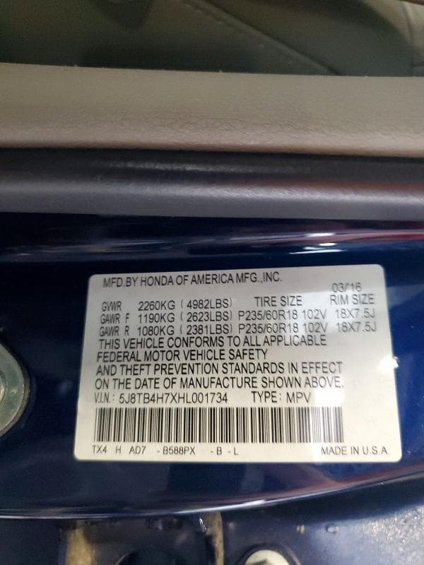 2017 ACURA RDX ADVANCE 13
