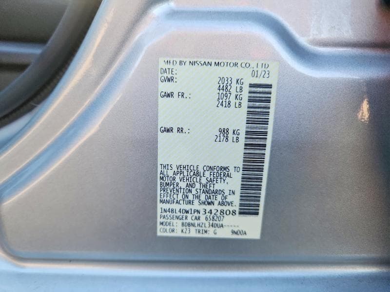 2023 NISSAN ALTIMA SV 12