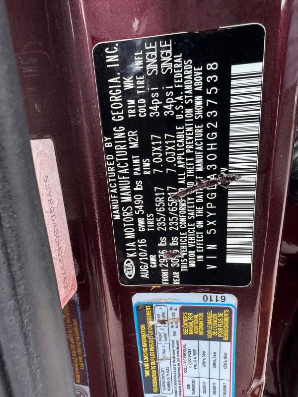 2017 KIA SORENTO LX 13