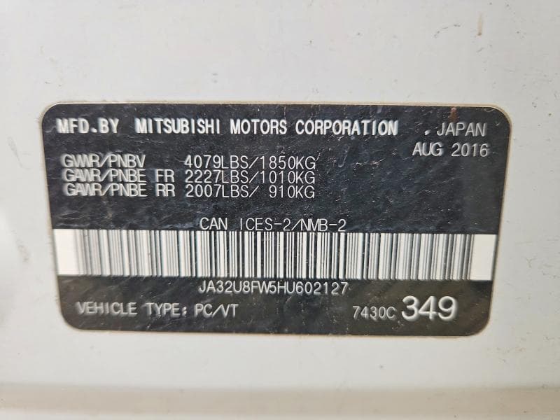 2017 MITSUBISHI LANCER GTS 13