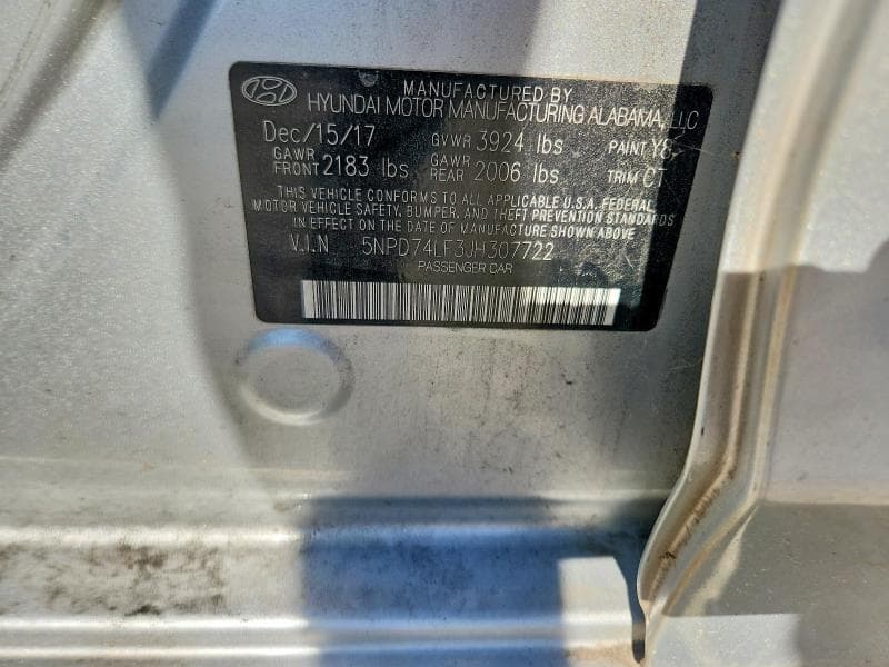 2018 HYUNDAI ELANTRA SE 12