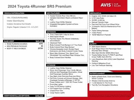 2024 TOYOTA 4RUNNER SR5 PREMIUM 13