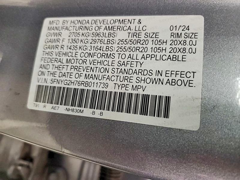 2024 HONDA PILOT TOURING 10