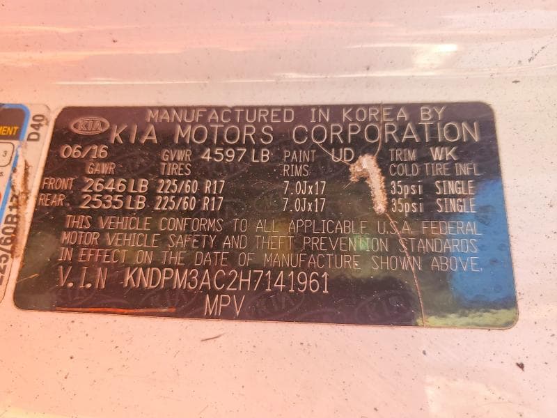 2017 KIA SPORTAGE LX 12