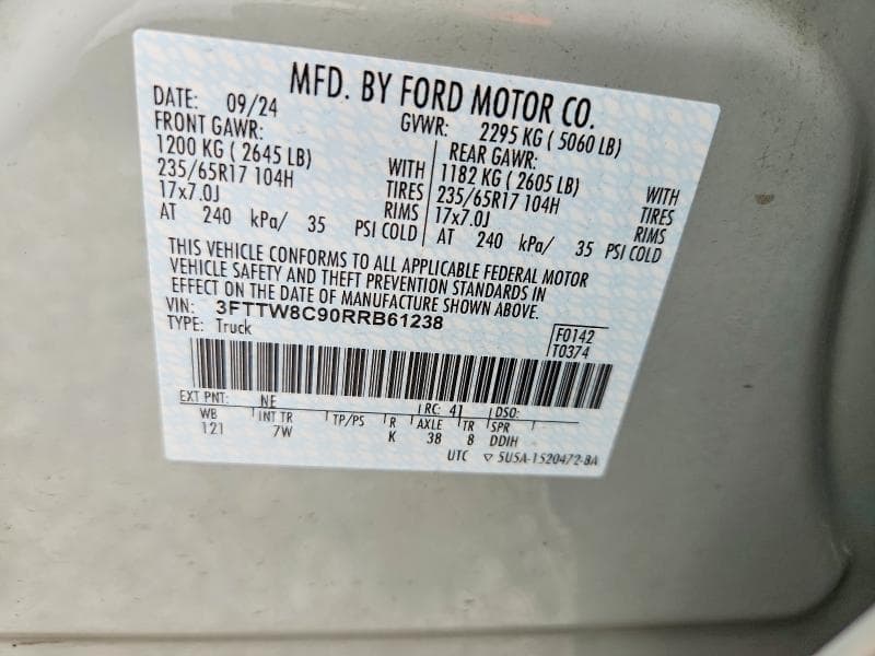 2024 FORD MAVERICK XLT TREMOR 12