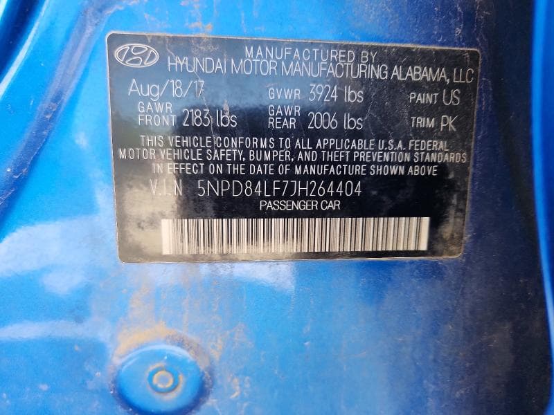 2018 HYUNDAI ELANTRA SEL 12