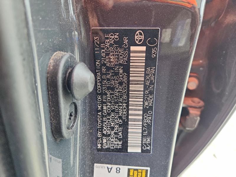 2024 TOYOTA COROLLA HYBRID LE 12