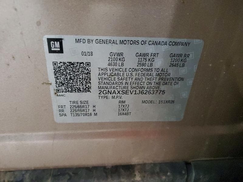 2018 CHEVROLET EQUINOX LT 13