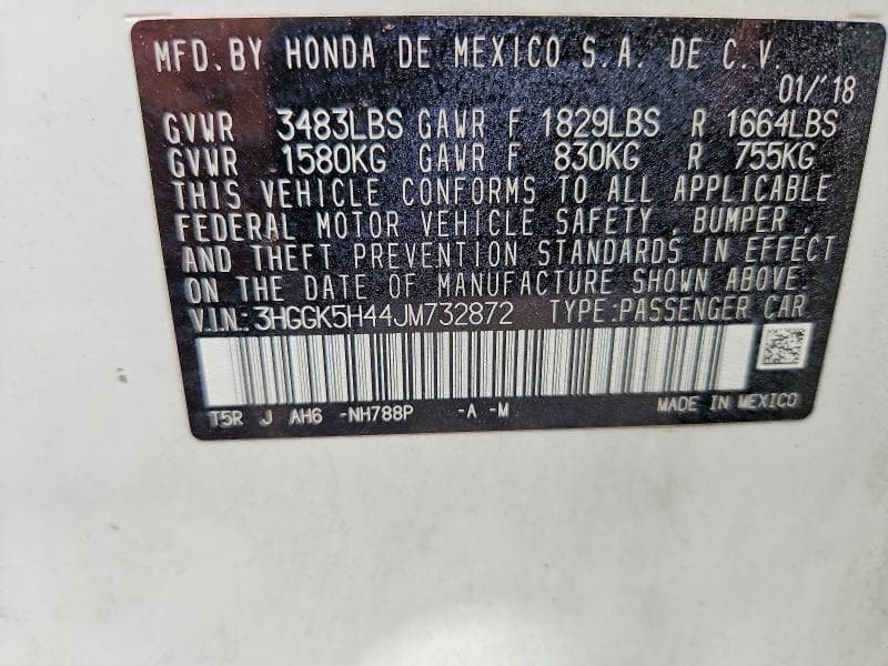 2018 HONDA FIT LX 13
