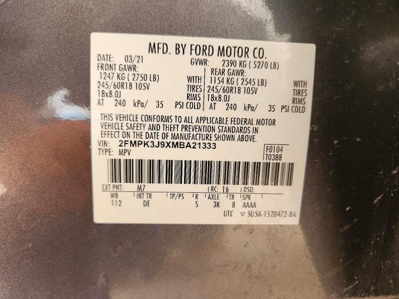 2021 FORD EDGE SEL 13