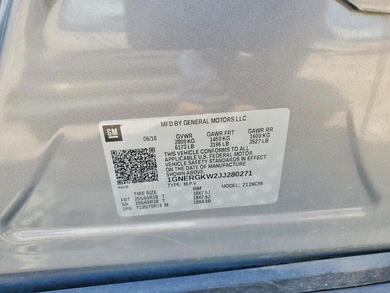 2018 CHEVROLET TRAVERSE LT 14